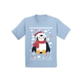 thumbnail image 1 of Awkward Styles Xmas T-Shirt for Girls Boys Penguin Christmas Pattern Toddler Shirt, 1 of 4