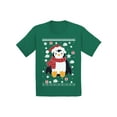 thumbnail image 1 of Awkward Styles Xmas T-Shirt for Girls Boys Penguin Christmas Pattern Toddler Shirt, 1 of 4