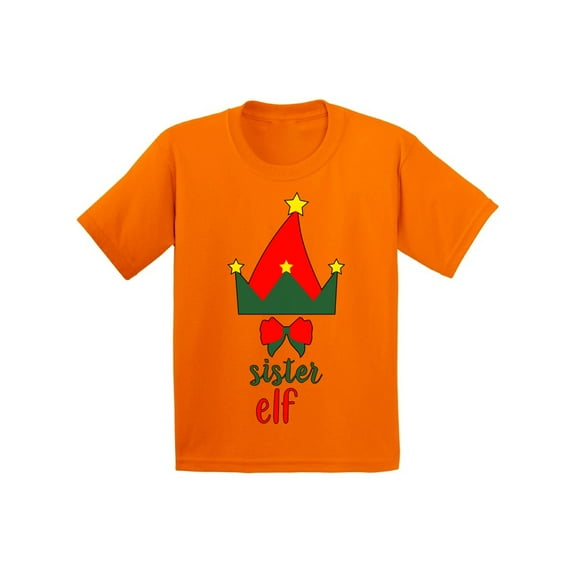 Awkward Styles Xmas T-Shirt for Girls Christmas Sister Elf Kids T Shirts