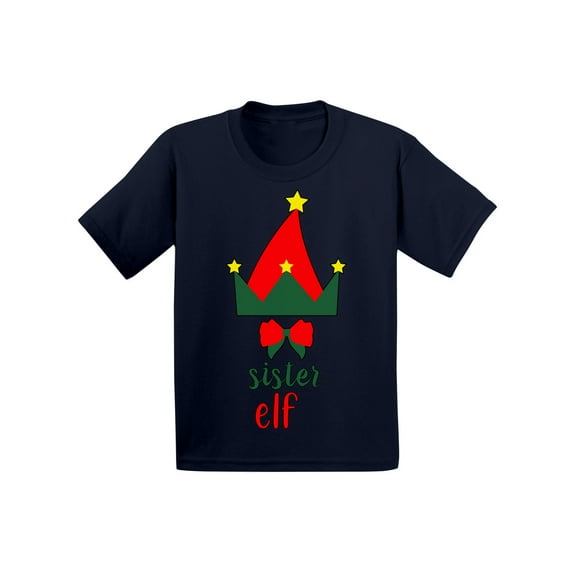 Awkward Styles Xmas T-Shirt for Girls Christmas Sister Elf Toddler Shirt