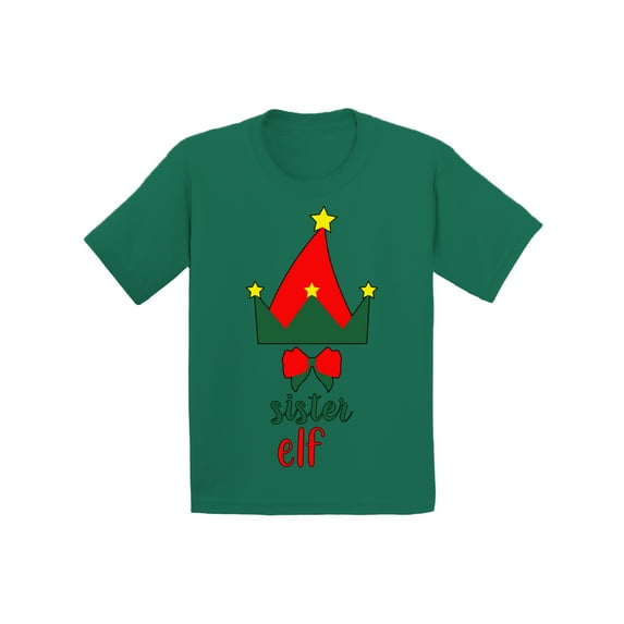 Awkward Styles Xmas T-Shirt for Girls Christmas Sister Elf Toddler Shirt