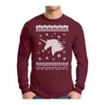 thumbnail image 1 of Awkward Styles Xmas Unicorn Christmas Sweater Long Sleeve T-shirt For Men, 1 of 4