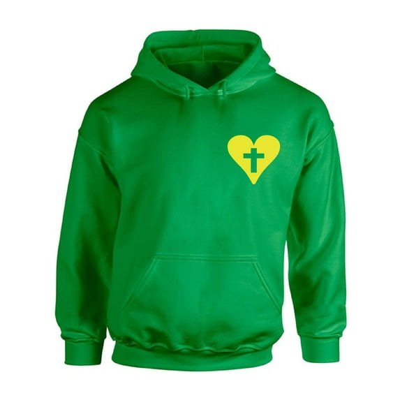 Awkward Styles Yellow Heart Cross Unisex Hoodie Christian Hoodie for Him Jesus Collection Jesus Cross Hoodie for Women Jesus Sweater for Men Christian Cross Gifts Cross Unisex Outfit for Men and Women