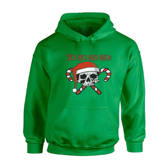 Awkward Styles Yo Ho Ho Ho Christmas Sweatshirt for Men and for Women Skull and Crossbones Candy Canes Santa Christmas Sweater Yo Ho Ho Ho Christmas Hoodie Christmas Hooded Sweatshirt Xmas Gifts