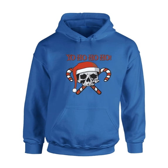 Awkward Styles Yo Ho Ho Ho Christmas Sweatshirt for Men and for Women Skull and Crossbones Candy Canes Santa Christmas Sweater Yo Ho Ho Ho Christmas Hoodie Christmas Hooded Sweatshirt Xmas Gifts