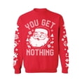 thumbnail image 1 of Awkward Styles You Get Nothing Christmas Sweatshirt Santa Claus Sweater with White Sleeves Funny Christmas Gifts Christmas Santa Sweater Holiday Gifts Xmas Party Outfit Christmas Sweater, 1 of 4