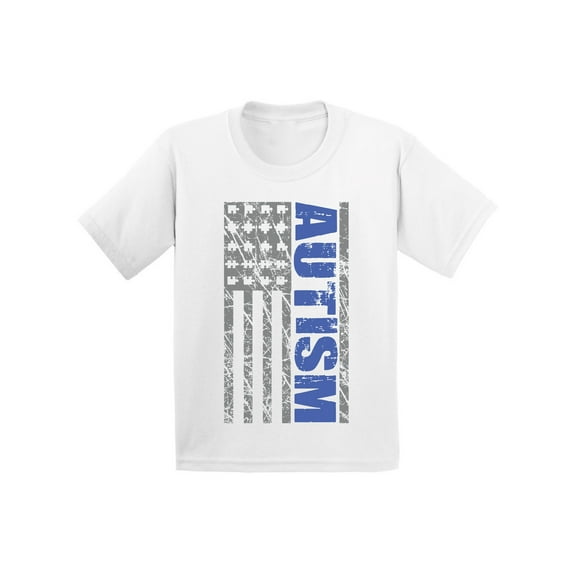 Awkward Styles Youth Autism Awareness American Flag Graphic Youth Kids T-shirt Tops