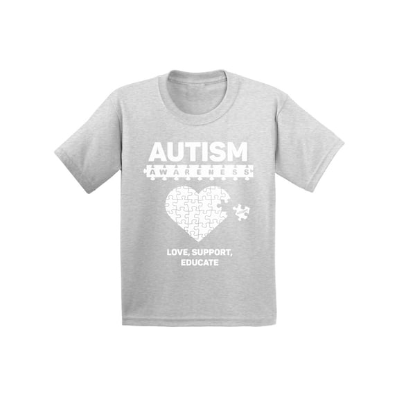 Awkward Styles Youth Autism Awareness Shirt Kids Love Support Educate Autism Shirts Autism Awareness T Shirt Autistic Pride Autism Puzzle Shirts for Kids Boys Autism Shirt Autism Gifts for Girls