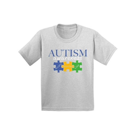 Awkward Styles Youth Autism Awareness Shirts for Kids Accept Understand Love T-Shirt Puzzle Pieces Kid's Tshirt Autistic Spectrum Awareness Shirt Support Autism Awareness Youth T Shirt Autism Gifts
