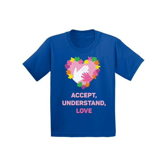 Awkward Styles Youth Autism Awareness T shirt Accept Understand Love Autism Shirt Autism Awareness T Shirt Autistic Pride Autism Puzzle Shirts for Kids Boys Autism Shirt Autism Gifts for Girls