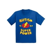 AWKWARD STYLES Youth Autism Is My Super Power Graphic Youth Kids T-shirt Tops Autism Awareness