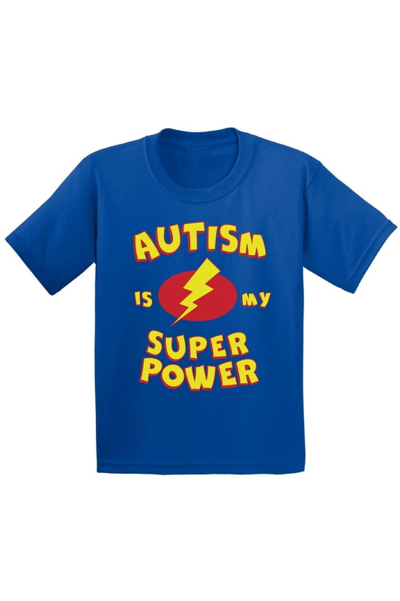 Youth Autism Is My Super Power Graphic Youth Kids T-shirt Tops Autism Awareness