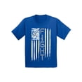 thumbnail image 1 of Awkward Styles Youth Brain Cancer Graphic Youth Kids T-shirt Tops Distressed American Flag Fight Gray Ribbon, 1 of 4