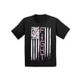 thumbnail image 1 of Awkward Styles Youth Breast Cancer American Flag Distressed Graphic Youth Kids T-shirt Tops Fight Pink Ribbon, 1 of 4
