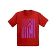 thumbnail image 1 of Awkward Styles Youth Cancer Awareness Graphic Youth Kids T-shirt Tops Purple Ribbon, 1 of 4