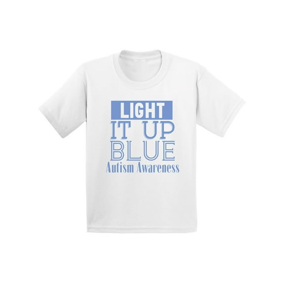 Awkward Styles Youth Light It Up Blue Support Graphic Youth Kids T-shirt Tops for Autism Awareness