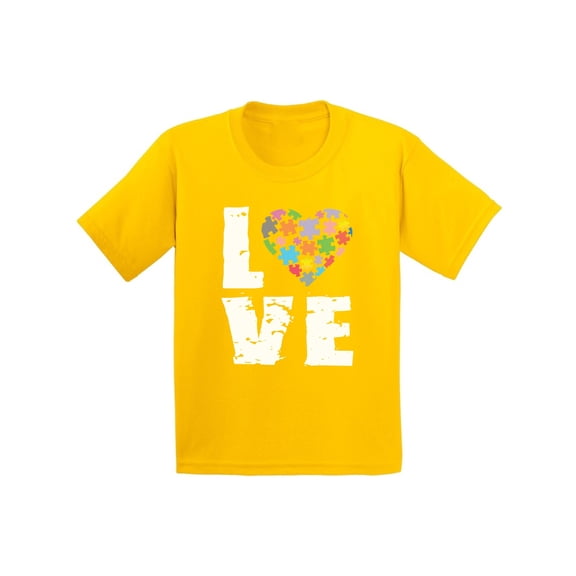 Awkward Styles Youth Love Puzzles Autism Awareness Graphic Youth Kids T-shirt Tops Autistic Support