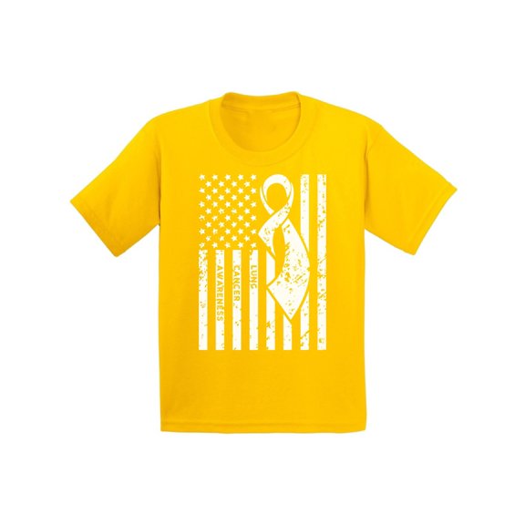 Awkward Styles Youth Lung Cancer Awareness Graphic Youth Kids T-shirt Tops White Ribbon