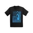 thumbnail image 1 of Awkward Styles Youth Prostate Cancer Awareness Graphic Youth Kids T-shirt Tops Light Blue Ribbon, 1 of 4