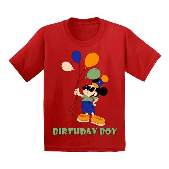 Awkward Styles Youth Shirt Mickey Birthday Boy Tshirt for Boys Minnie Steamboat Willie Kids Birthday Age 6 to 18 Cotton T-shirts S M L XL Graphic Tee