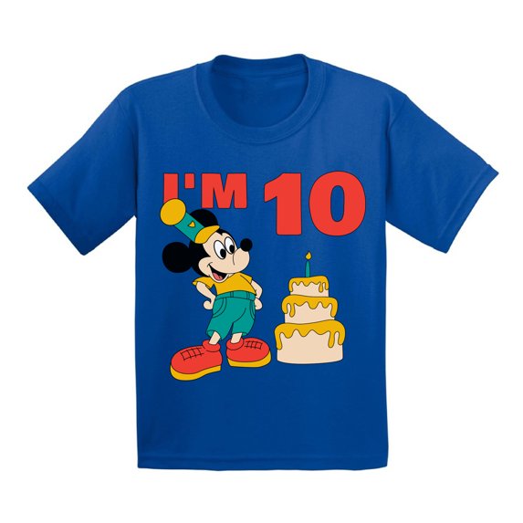 Awkward Styles Youth Shirt Mickey I'm Birthday Kids Boys Tshirt for Boys Minnie Steamboat Willie Child Age 10 Years Cotton T-shirts S M L XL Graphic Tee