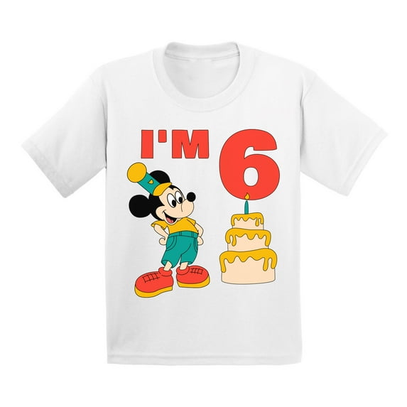 Awkward Styles Youth Shirt Mickey I'm Birthday Kids Boys Tshirt for Boys Minnie Steamboat Willie Child Age 6 Years Cotton T-shirts S M L XL Graphic Tee