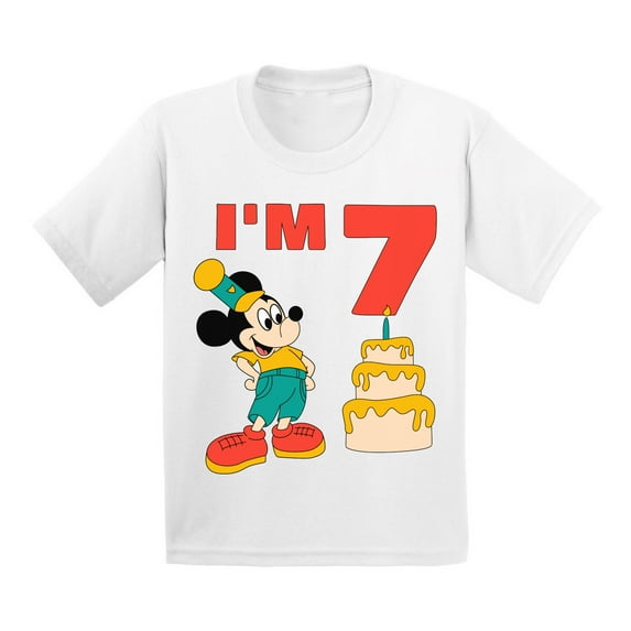 Awkward Styles Youth Shirt Mickey I'm Birthday Kids Boys Tshirt for Boys Minnie Steamboat Willie Child Age 7 Years Cotton T-shirts S M L XL Graphic Tee