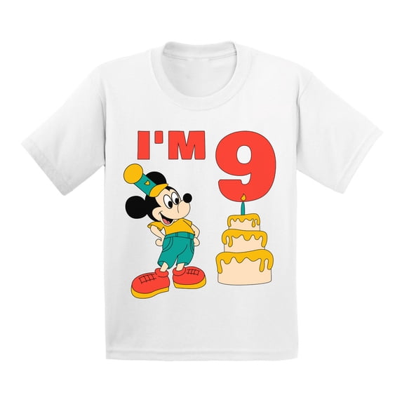 Awkward Styles Youth Shirt Mickey I'm Birthday Kids Boys Tshirt for Boys Minnie Steamboat Willie Child Age 9 Years Cotton T-shirts S M L XL Graphic Tee