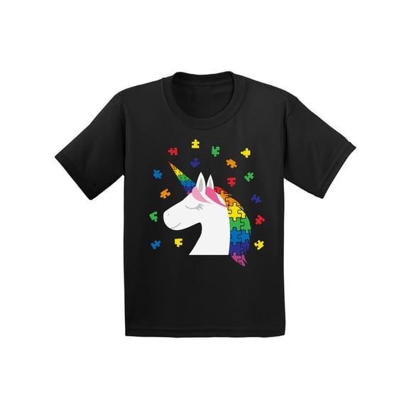 Awkward Styles Youth Unicorn Autism Shirt for Kids Autism Awareness Shirt Puzzle Autism Gifts for Kids Autistic Kids Gift Ideas Autism Awareness Shirts Kids Autism Gifts Awareness Gifts