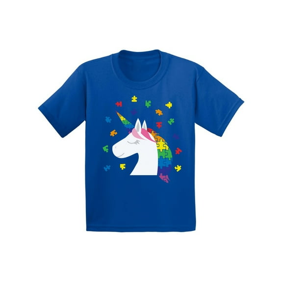 Awkward Styles Youth Unicorn Autism Shirt for Kids Autism Awareness Shirt Puzzle Autism Gifts for Kids Autistic Kids Gift Ideas Autism Awareness Shirts Kids Autism Gifts Awareness Gifts