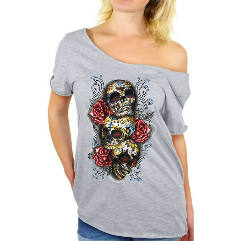 Off the outlet shoulder skull top