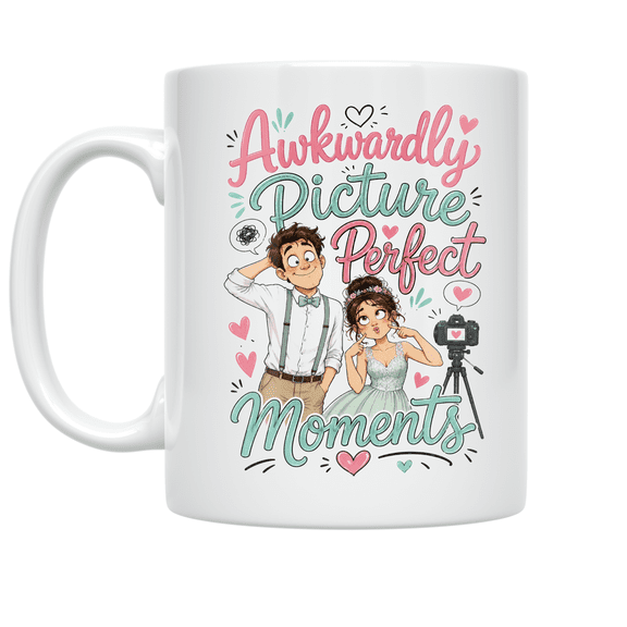 Awkwardly Picture Perfect Moments - Engagement Photo Lovers - 11 oz Ceramic Coffee Mug