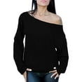 thumbnail image 1 of Awkwardstyles Women's Sexy Off the Shoulder Slouchy Oversized Sweatshirt, 1 of 4