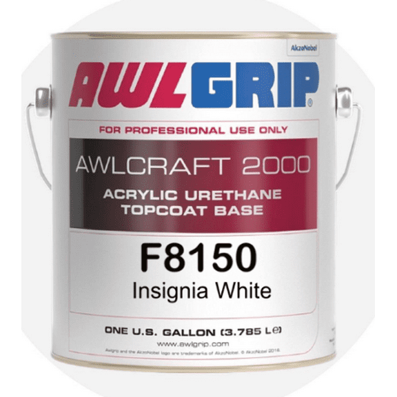 Awlgrip Awlcraft 2000 Acrylic Urethane Topcoat Insignia White G. F8150/1GLUS
