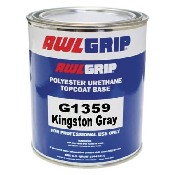 Awlgrip Topcoat Premium Polyester Urethane Kingston Gray Quart G1359 /1QTUS
