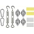 thumbnail image 1 of Awning Attachment Set, Heavy Duty Sun Shade Sail, Canopy Sun Shade Sail Fixing Kit, Hardware Kit for Triangle Square & Rectangle, Stainless Steel, Hardware Kit for Garden, Fixing Accessories, 1 of 5