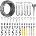 thumbnail image 1 of Awning Attachment Set, Heavy Duty Sun Shade Sail Fixing Kit for Garden Triangle and Square, Rectangle, 72 Pcs 304 Stainless Steel Hardware Kit Sun Shade Sail Fixing Accessories, 1 of 5