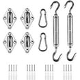 thumbnail image 1 of Awning Attachment Set, Heavy Duty Sun Shade Sail Stainless Steel Hardware Kit for Garden Triangle and Square, Rectangle, Sun Shade Sail Fixing Accessories B, 1 of 5
