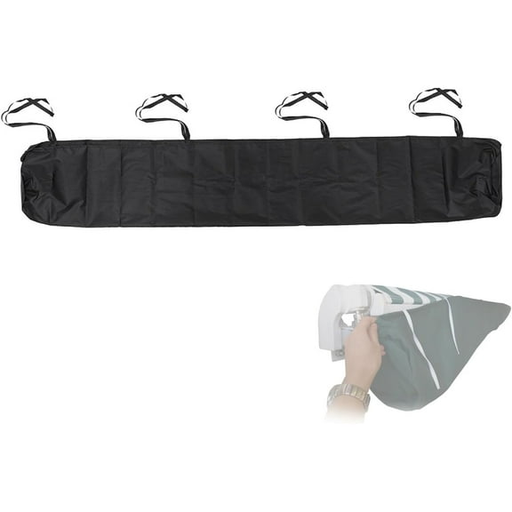 Awning Cover Protective, Winter Storage Cover Replacement for Awning, Sun Protection Rain Awning Canopy Shelter for Garden Patio Outdoor,Black,3m/9.84ft