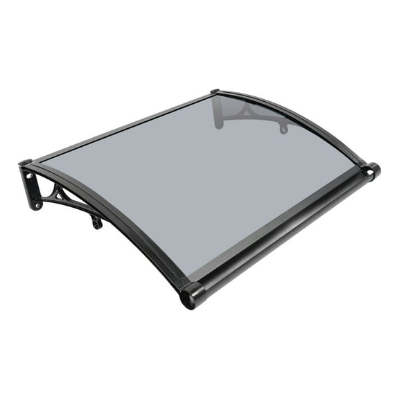 Awning for Door Entrance, 32 inch x 24 inch Window Door Awnings Canopy, Polycarbonate Entry Door Outdoor Window Awnings Exterior, Patio Awning Canopy for Sun Shutter, UV, Rain and Snow Protection