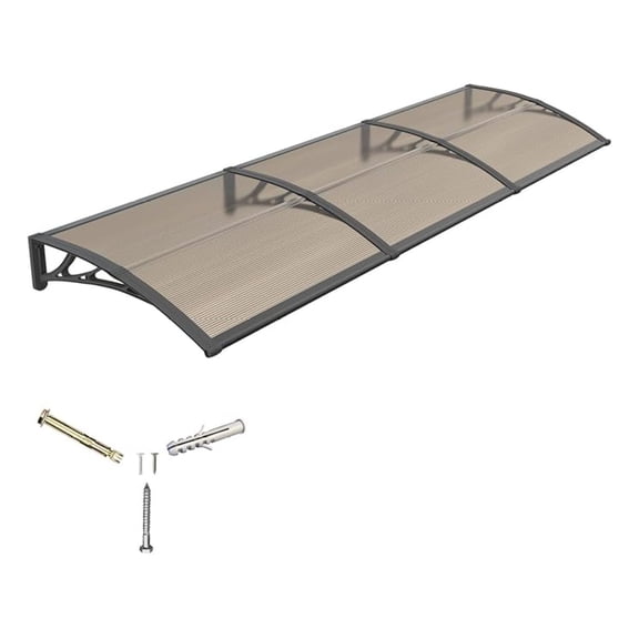 Awning for Door Entrance,40x120 inches Window Awnings for Doors Canopy Polycarbonate Cover Patio Door Awning UV Rain Snow Sunlight Protection Hollow Shee