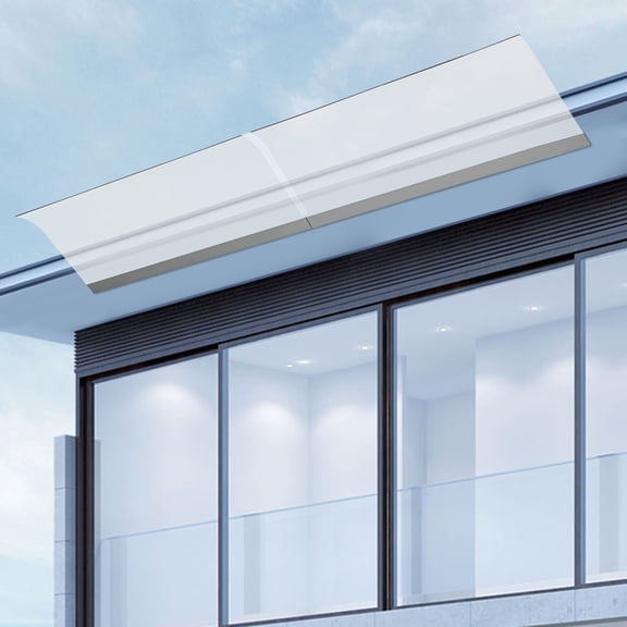 Awning Rain Shelter, Rain Shelter Cover, Clear Window Awning, Rain Shelter Front Door Canopy, for Porch Patio Roof Rain Shelter, Front and Rear Entrances, Bike Shelters, Pet, 78.7 * 15.7 in