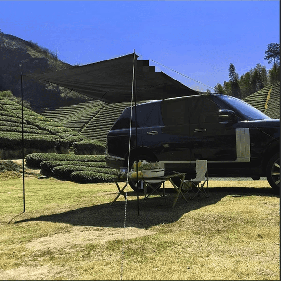 Awning Tarp for Camping,Tailgate Awnings & Shelters for Sun Shade and Waterproof, Outdoor Rear&Side Vehicle Awning Shelter for Van, MPV, Campers