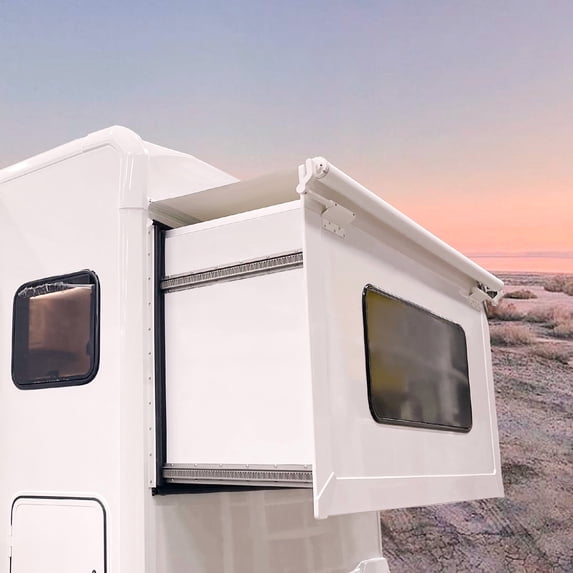 Awnlux White Modular Slide Topper Awning Slide Out Awning Kit Slide Out Protection for RVs, Travel Trailers, 5th Wheels, and Motorhomes-12'6" (12'1" Fabric)