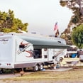 thumbnail image 1 of Awnlux White Motorized Modular Retractable RV Awning Full Set Assemblies for RV, 5th Wheel, Travel Trailers, Toy Haulers, and Motorhome - Electric RV Awning- 18x8 Ft - Black Fade, 1 of 6