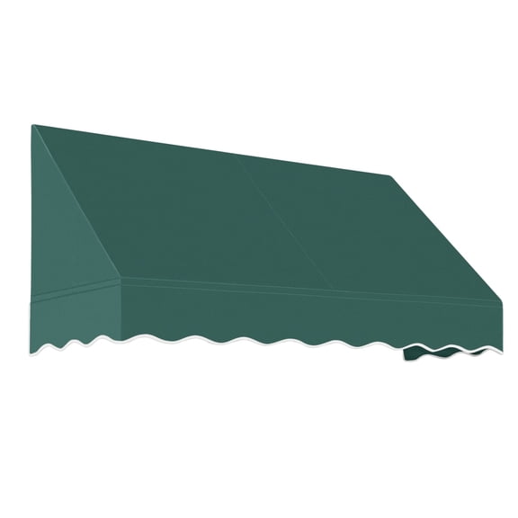 Awntech 10.38 Ft San Francisco Closed-Sided Fixed Awning Canopy (124.5in x 31in x 24in), Forest