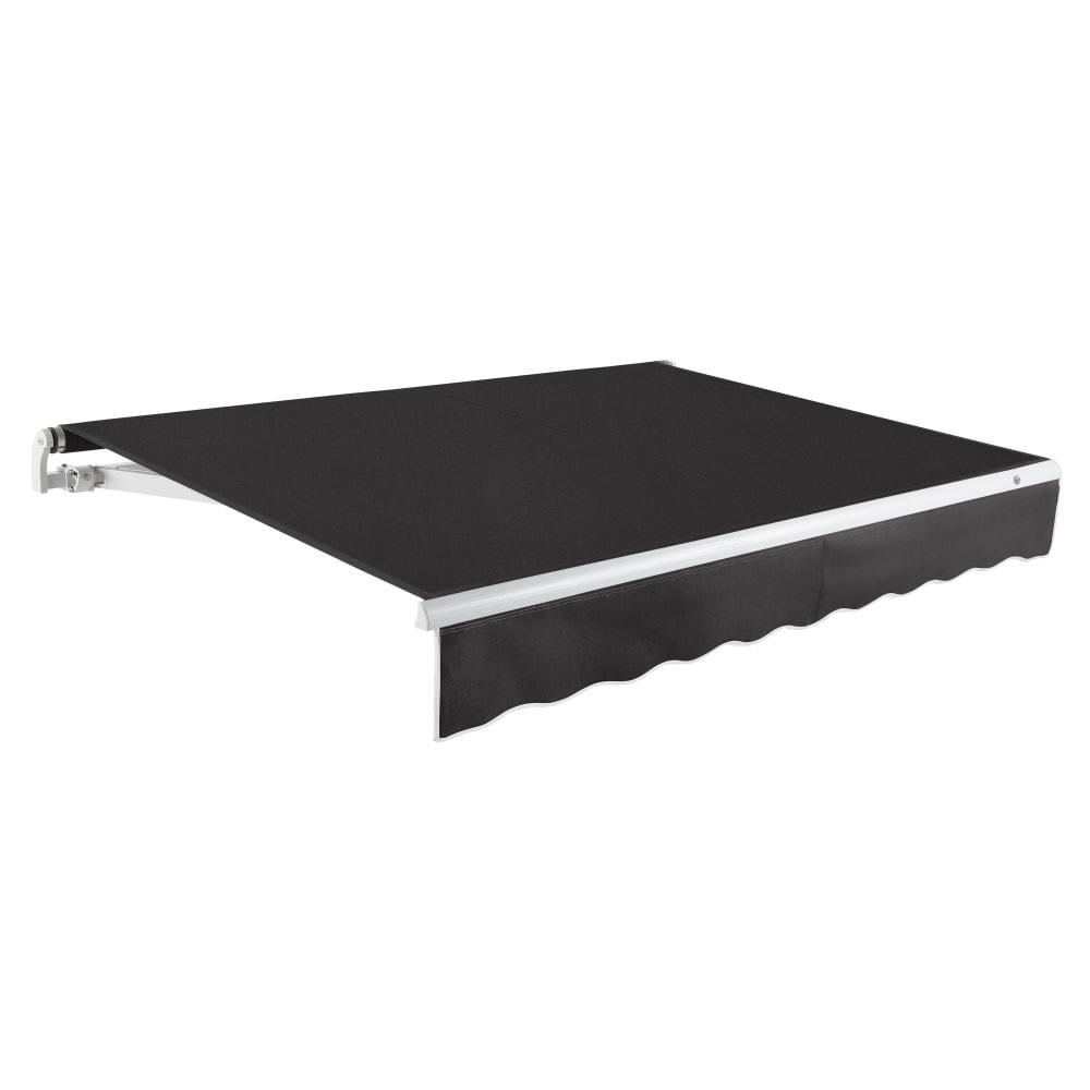 12' x 10' Black Woven Acrylic Motorized Retractable Patio Awning