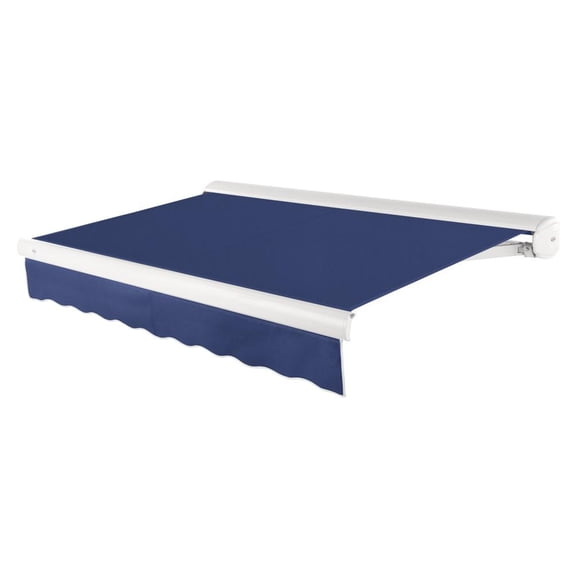Awntech 14' x 10' Full Cassette Left Motor Left Motorized Patio Retractable Awning, Navy