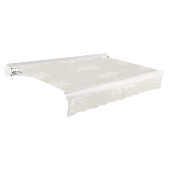 Awntech 16 Ft Key West Manual Heavy Duty Patio Retractable Awning with Cassette (192in x 9.38in x 120in), Oatmeal Tweed