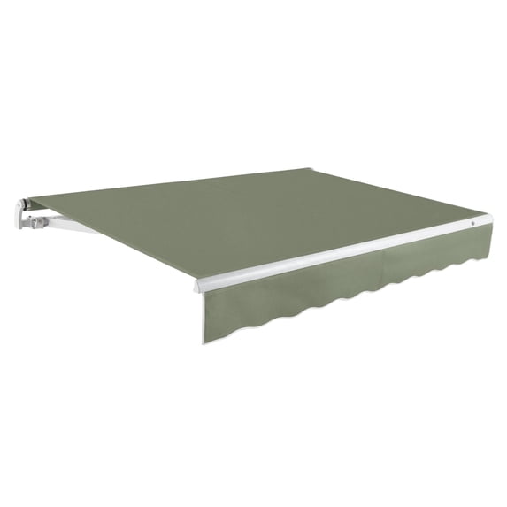Awntech 16 Ft Maui Right Motorized Heavy Duty Patio Retractable Awning (192in x 9.25in x 120in), Sage